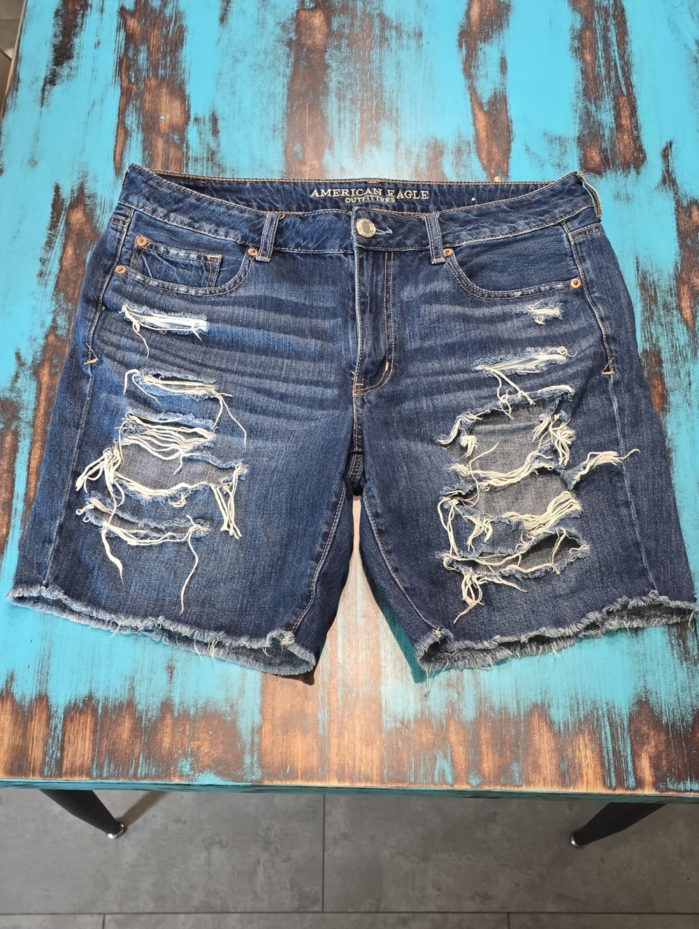American Eagle Outfitters Dark Indigo Denim Shorts